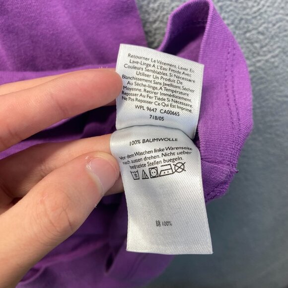 Eddie Bauer Women’s Size Large Blouse Short Sleeve Casual,Cotton,Purple - Picture 9 of 12